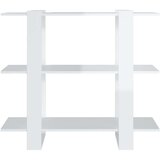 vidaXL knjižna omara/pregrada visok sijaj bela 100x30x87 cm | Shoptok.si