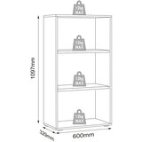 MID.YOU Pisarniški Regal Salia B60, Antracit, Barva Hrasta | Shoptok.si