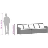 vidaXL Vrtna sofa 5-sjed s jastucima crni poliratan | shoptok.hr
