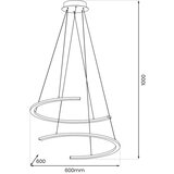  LED luster na sajli DOUBLEMOON LED/30W/230V crna | Eponuda.com