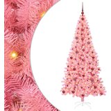 vidaXL Božićno drvce s 300 LED svjetlima Ružičasta 210 cm PVC | shoptok.hr