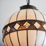  Endon 67044 - Luster na lancu Tiffany FARGO 1xE14/40W/230V prečnik 25,5 cm | Eponuda.com