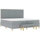  s opruga kutije Svjetlosiva 200 x 200 cm tkanina | shoptok.hr