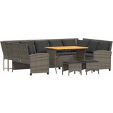  4-dijelni set vrtnih sofa od poliratana s jastucima sivi | shoptok.hr