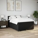  Krevet s oprugama i madracem crni 140x200 cm od tkanine | shoptok.hr