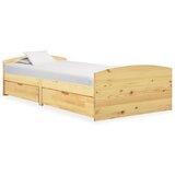 Furnova Posteljni okvir z 2 predaloma trdna borovina 90x200 cm, (22055325) | Shoptok.si