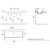 Sapho Bijeli keramički dupli umivaonik 120x50 cm Sand – | shoptok.hr