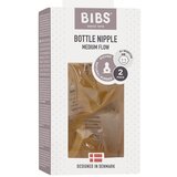 Bibs Baby Glass Bottle Latex Nipple sisač za bočicu Medium Flow 2 kom | shoptok.hr