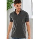 Dewberry T8586 MEN'S POLO NECK T-SHIRT-PLAIN ANTHRACITE Cene