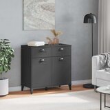  Komoda VIKEN antracit siva 80 x 40 x 80 cm od masivne borovine | shoptok.hr