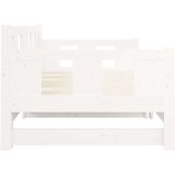 Izvlečna dnevna postelja bela trdna borovina 2x(90x200) cm, (20787884) | Shoptok.si