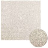  Rug "ZIZUR" Cream 120x120 cm Juta videz Notranje in zunanje | Shoptok.si