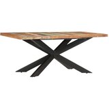  Blagovaonski stol od masivnog obnovljenog drva 180 x 90 x 76 cm | shoptok.hr