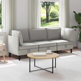  Set namještaja za dnevni boravak 3 pcs Svjetlosiva Tkanina | Eponuda.ba