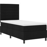  Krevet na podlošku s madracem i LED crni 90x200 cm tkanina | shoptok.hr