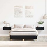  Krevet 120x190 cm Crni sa staklenim detaljima | shoptok.hr