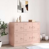  Komoda ružičasta 99 x 39 x 73 cm čelična | shoptok.hr