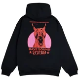 Rave Puloverji Rss zip hoodie Črna