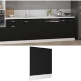 vidaXL Plošča za pomivalni stroj črna 59,5x3x67 cm iverna plošča, (20622972) Cene