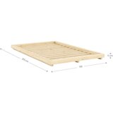 Karup postelja iz masivnega bora brez vzglavja z letvenim dnom 120x200 cm v naravni barvi dock – | Shoptok.si