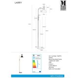 Markslöjd 106972 - prigušiva stojeća lampa LARRY 1xE27/60W/230V crna/zlatna | Eponuda.com