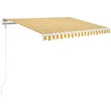 Avtomatsko zložljiva tenda - Senčniki 350x250 cm rumena in bela, (22038789)