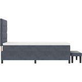 Box Postelja z vzmetnico z vzmetnico Temno siva 90 x 190 cm Žamet, (5000128644) | Shoptok.si