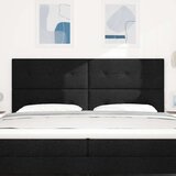  Naslon za glavu s gumbima crni 200 cm tkanina | shoptok.hr