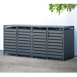 WESTMANN spremište za 4 kante za smeće Kubus | 4x240L | Antracit | 264x80x116 cm - BRANDED IN GERMANY Cijene
