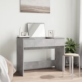  Toaletni stolić s ogledalom siva boja betona 100x45x76 cm | shoptok.hr