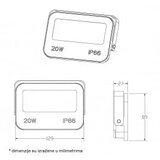 Dawn led reflektor GN-FL913-20W cct 1600lm 110° IP66 | Eponuda.com