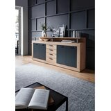 XORA komoda, antracit, hrast artisan | Shoptok.si