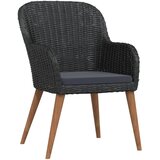  9-dijelni vrtni blagovaonski set s jastucima crni | shoptok.hr