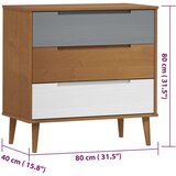  Ladičar MOLDE smeđi 80 x 40 x 80 cm od masivne borovine | shoptok.hr