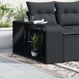 vidaXL Polica 2 kosa črn poli ratan | Shoptok.si