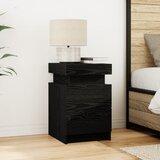 vidaXL Noćni ormarić Crna Konstruirano drvo 35 x 39 x 55 cm | shoptok.hr