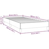  Okvir za krevet bez madraca smeđesivi 90x200cm od tkanine | shoptok.hr