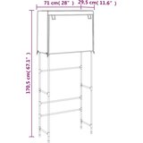  Stalak za pohranu na 2 razine crni 71x29,5x170,5 cm željezni | shoptok.hr