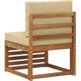  Srednja sofa za van Čvrsto drvo akacije Prirodna - Prirodno i bež srednja sofa | shoptok.hr