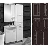 Olimp Sport Kupatilski set Klasik sa umivaonikom, ogledalom i ormarom sa korpom | ePonuda.com