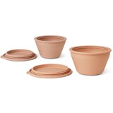 Liewood set 2 zložljivih posodic s pokrovom iz silikona dale tuscany rose/pale tuscany mix Cene