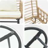 vidaXL Vrtni set za objed 3 pcs Crna, Antracit 35 x 35 x 45 cm | shoptok.hr