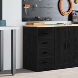  Garažni ormar za odlaganje crni 40x51x85 cm masivne borovine | shoptok.hr