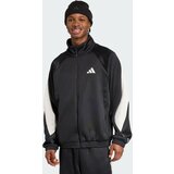 Adidas Športna jopa na zadrgo 'Stadium' črna / bela | Shoptok.si