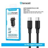 Teracell evolution TC-13 48W dual auto punjač sa pd usb c kablom | ePonuda.com