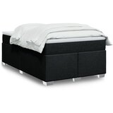  Krevet s oprugama i madracem crni 120 x 200cm od tkanine | shoptok.hr