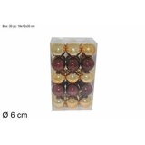  KUGLE 6 CM SJAJNI BORDO / ZLATO 30/1 CA004417D | Eponuda.ba