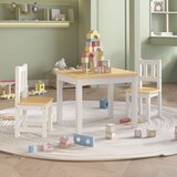 The Living Store 3-delni komplet otroške mize in stolov bel in bež MDF - Komplet Otroške Mize In Stolov, (21419657) | Shoptok.si