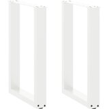  Noge za blagovaonski stol U-oblik 2 kom Bijele 50 x (72-73) cm Čelik | shoptok.hr