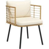 Maison Chic Vrtni Stoli - Stol za vrt z blazinami Natural Poly Rattan JS759, (21877512) | Shoptok.si